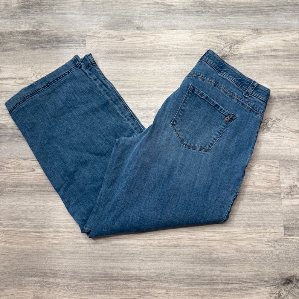 Democracy Absolution Wide Leg Jeans 18W Medium Wash Blue Stretch Denim Pants